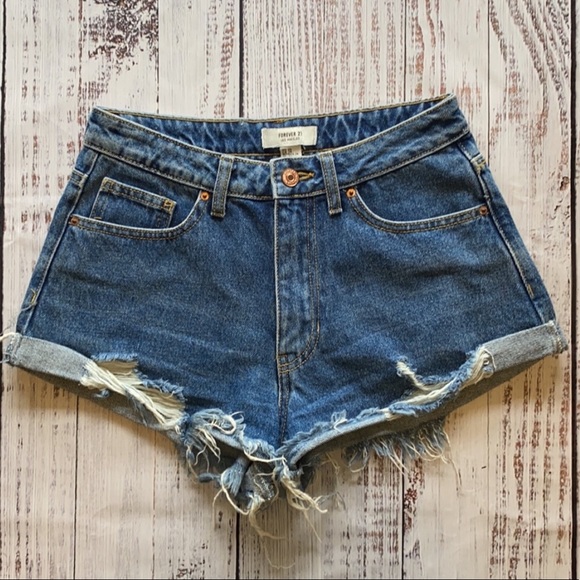 Forever 21 Pants - NWOT Distressed Denim Shorts